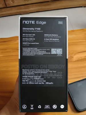 New Infinix Note Edge 128 GB Black