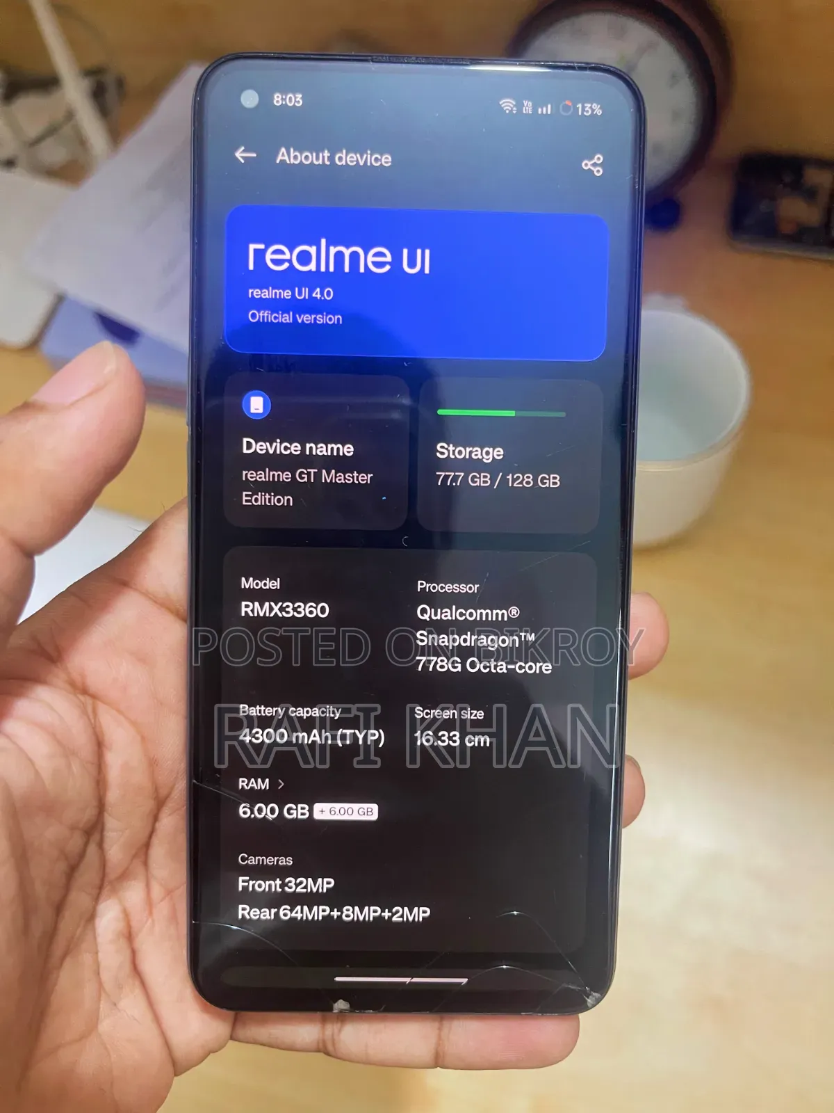Realme GT Master Edition 128 GB White