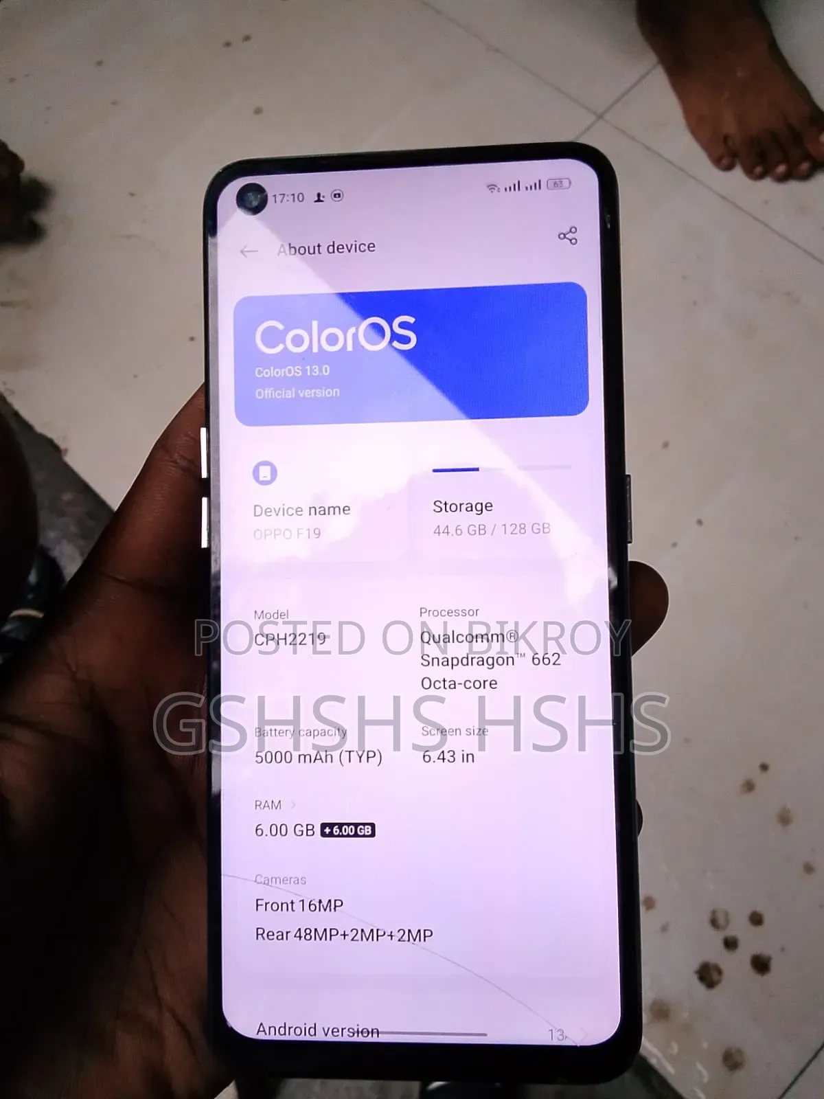 Oppo F19S 128 GB Purple