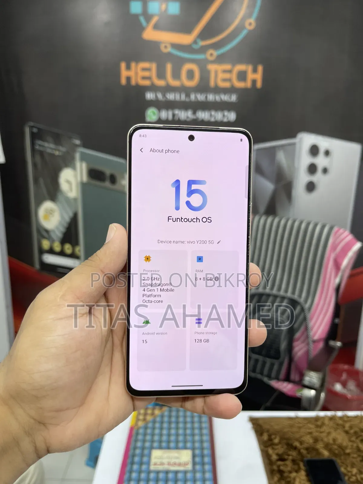 Vivo Y200 128 GB Gold