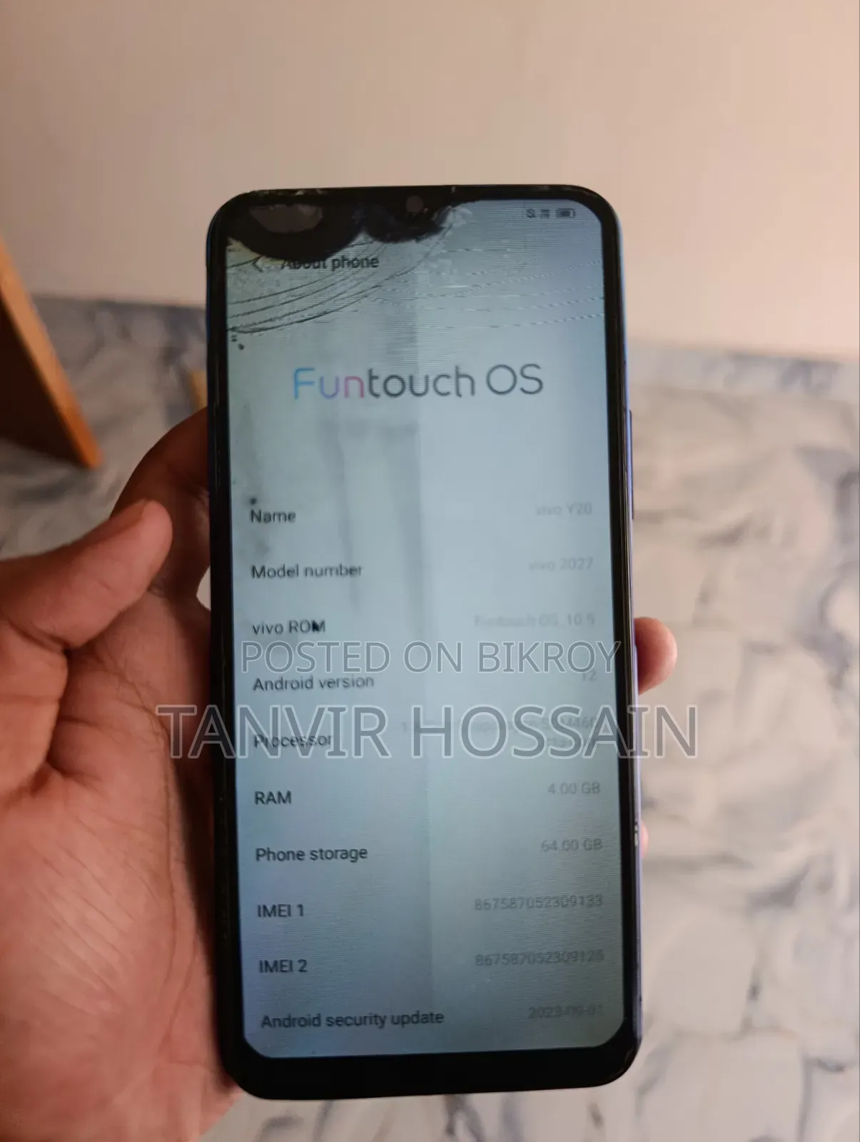 Vivo Y20 64 GB Blue