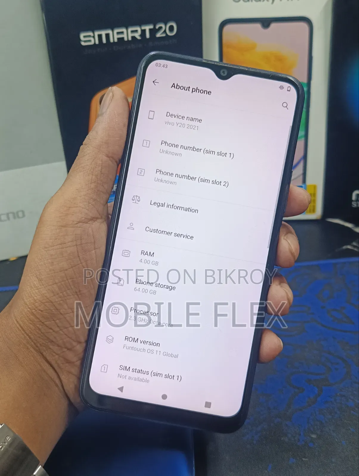 Vivo Y20 2021 64 GB Gray