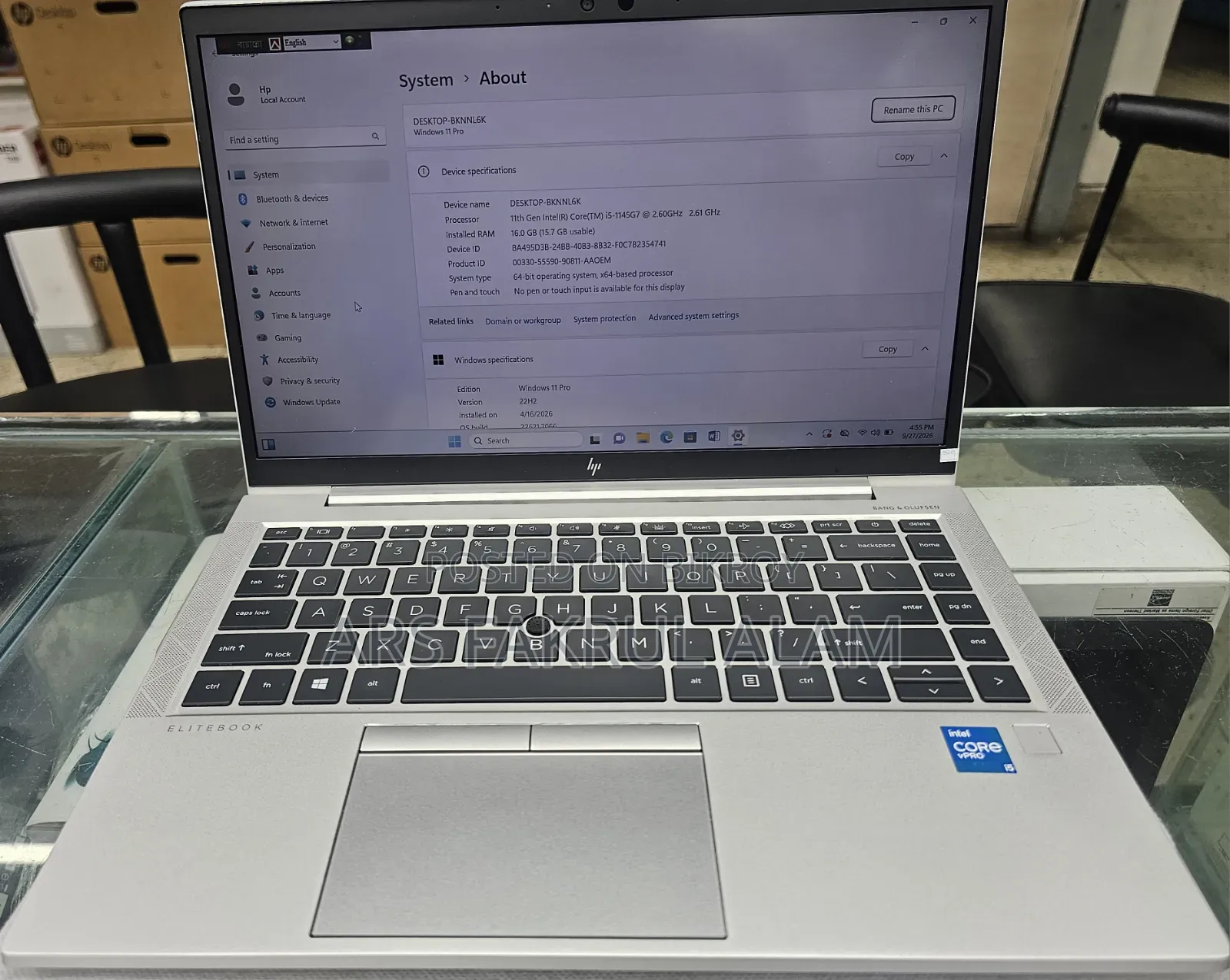 Laptop HP EliteBook 840 G8 16GB Intel Core i5 SSD 512GB