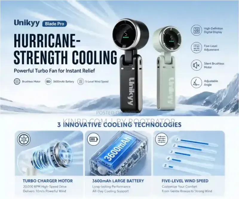 Unikey Blade Pro Turbo Fan - Ultra-Powerful Airflow