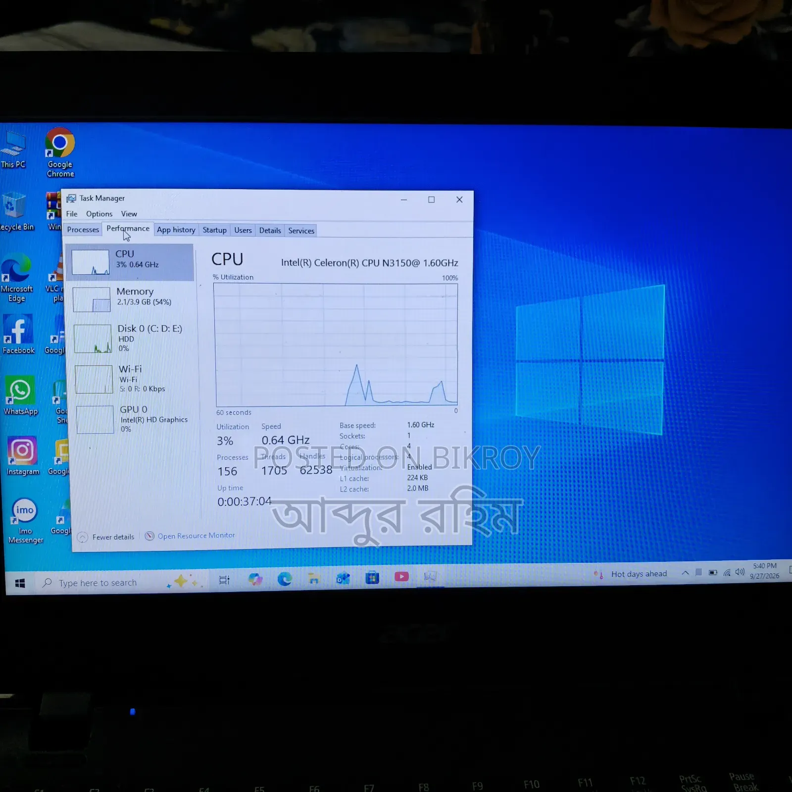 Laptop Acer Aspire ES1-131 4GB Intel Celeron HDD 500GB