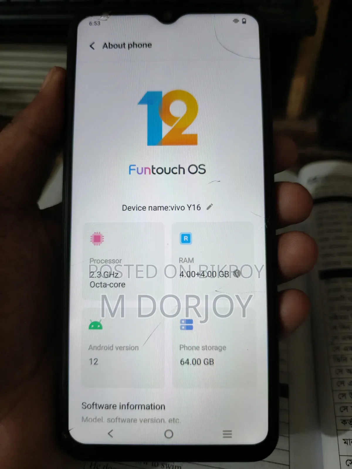 Vivo Y16 64 GB Black