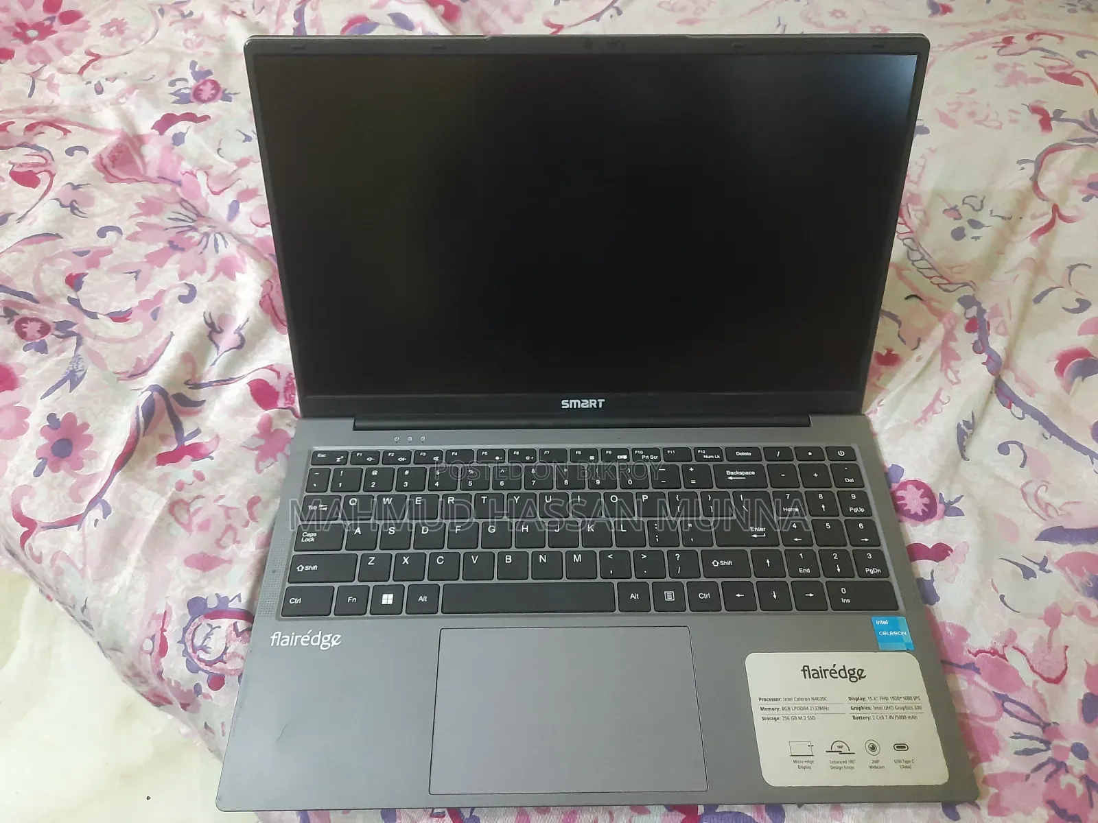 ল্যাপটপ 8GB ইন্টেল সেলরন এসএসডি 256GB