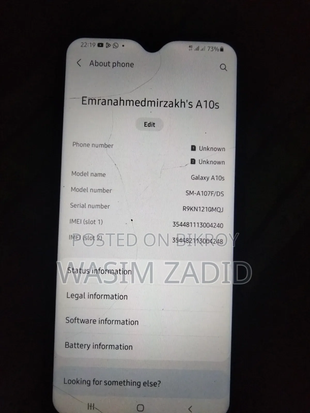 Samsung A10 32 GB Blue
