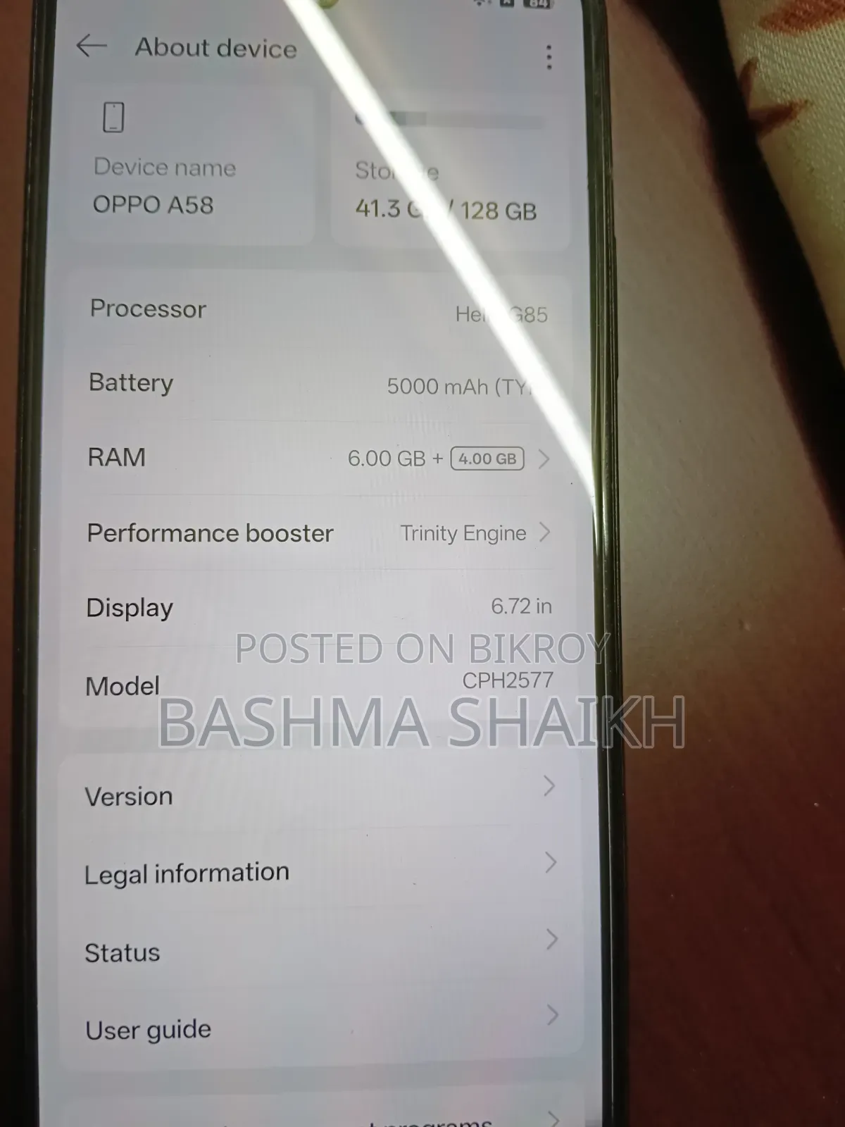 Oppo A58 128 GB Black