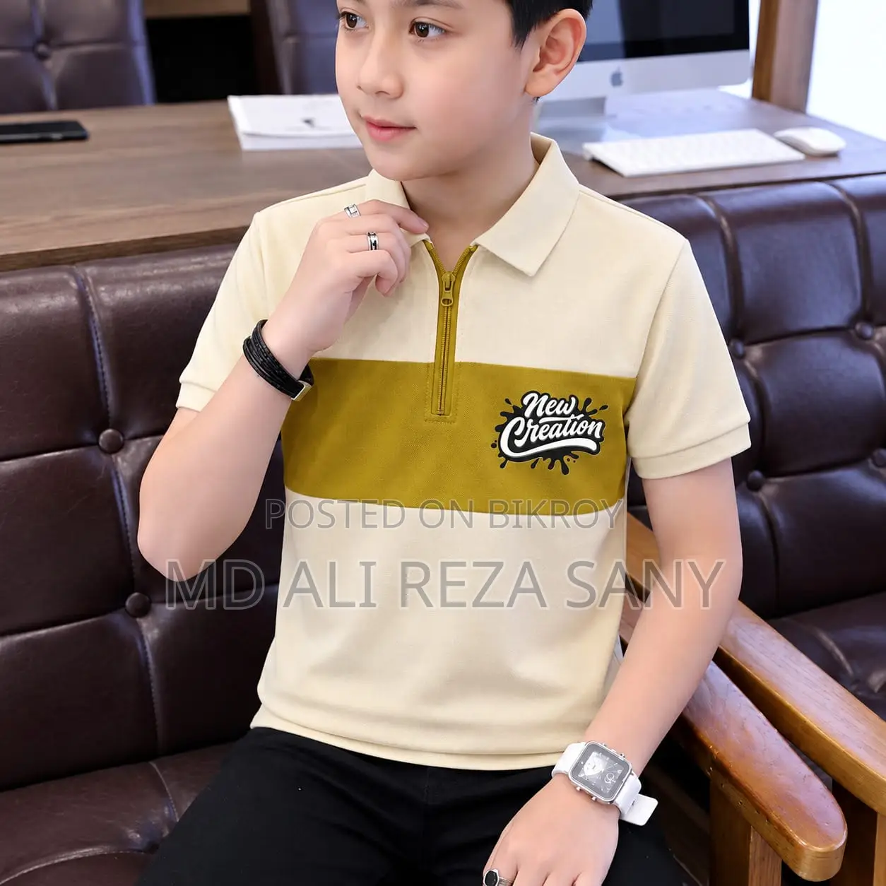 Premium China Cup Collar Baby Polo Shirt
