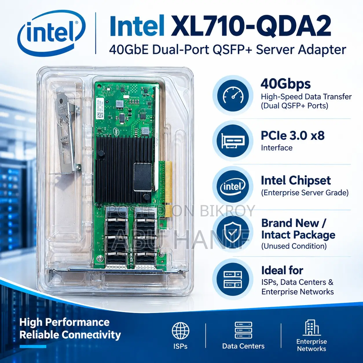 Intel 40GbE Dual-Port Server Card (XL710-QDA2) - Intact