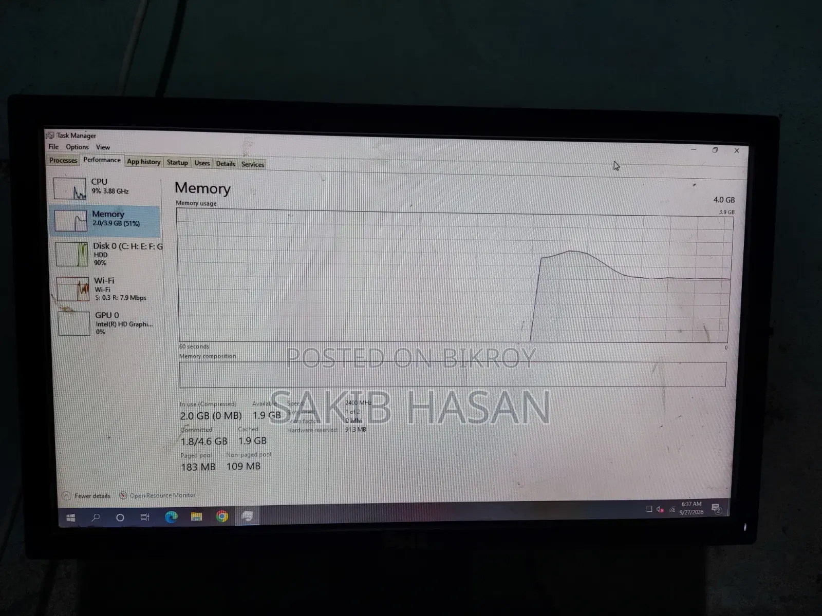 Desktop Computer Dell 4GB Intel Core i3 HDD 1TB