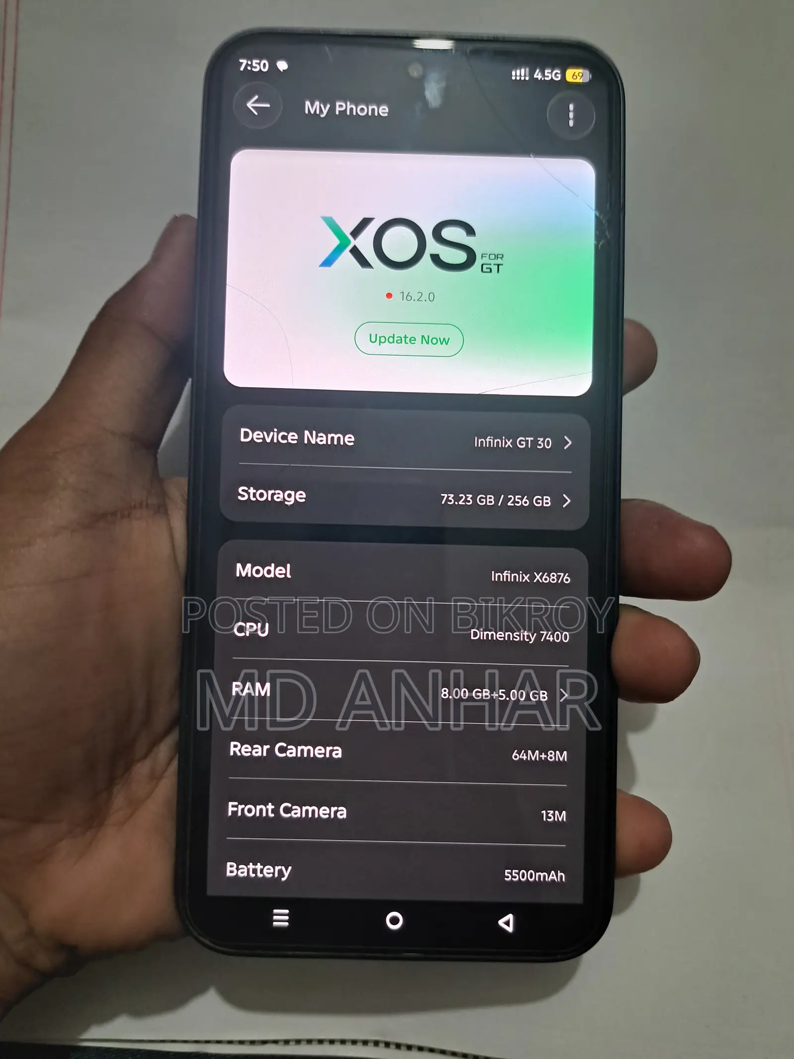 Infinix GT 30 5G 256 GB Gray