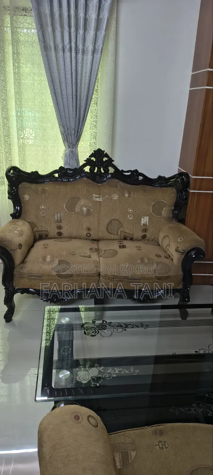 Sofa Set 3 Seater, 2 Seater, Single Seater and Dining Table
