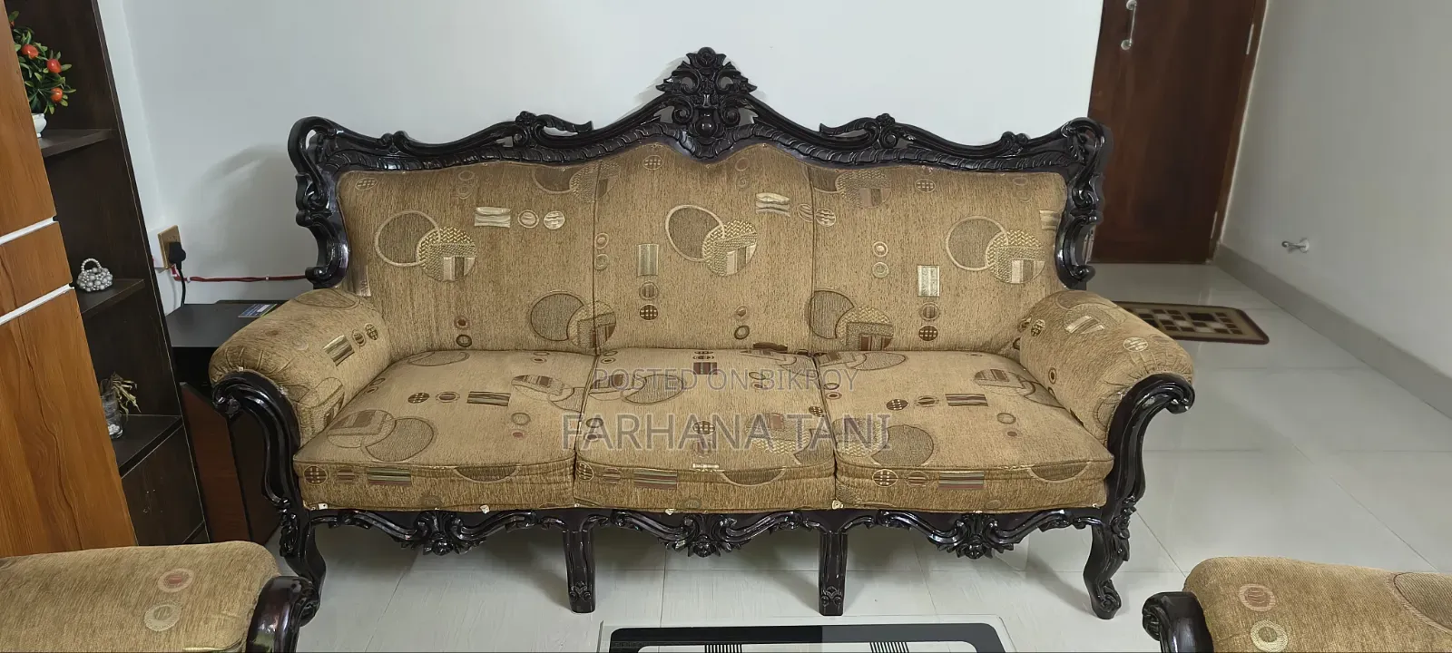 Sofa Set 3 Seater, 2 Seater, Single Seater and Dining Table