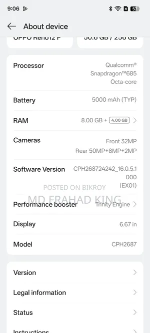 Oppo Reno 256 GB Graphite