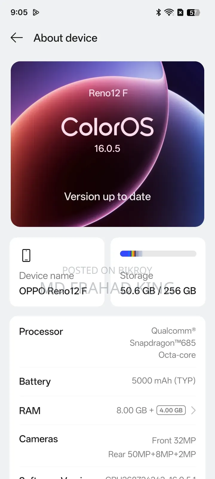 Oppo Reno 256 GB Graphite