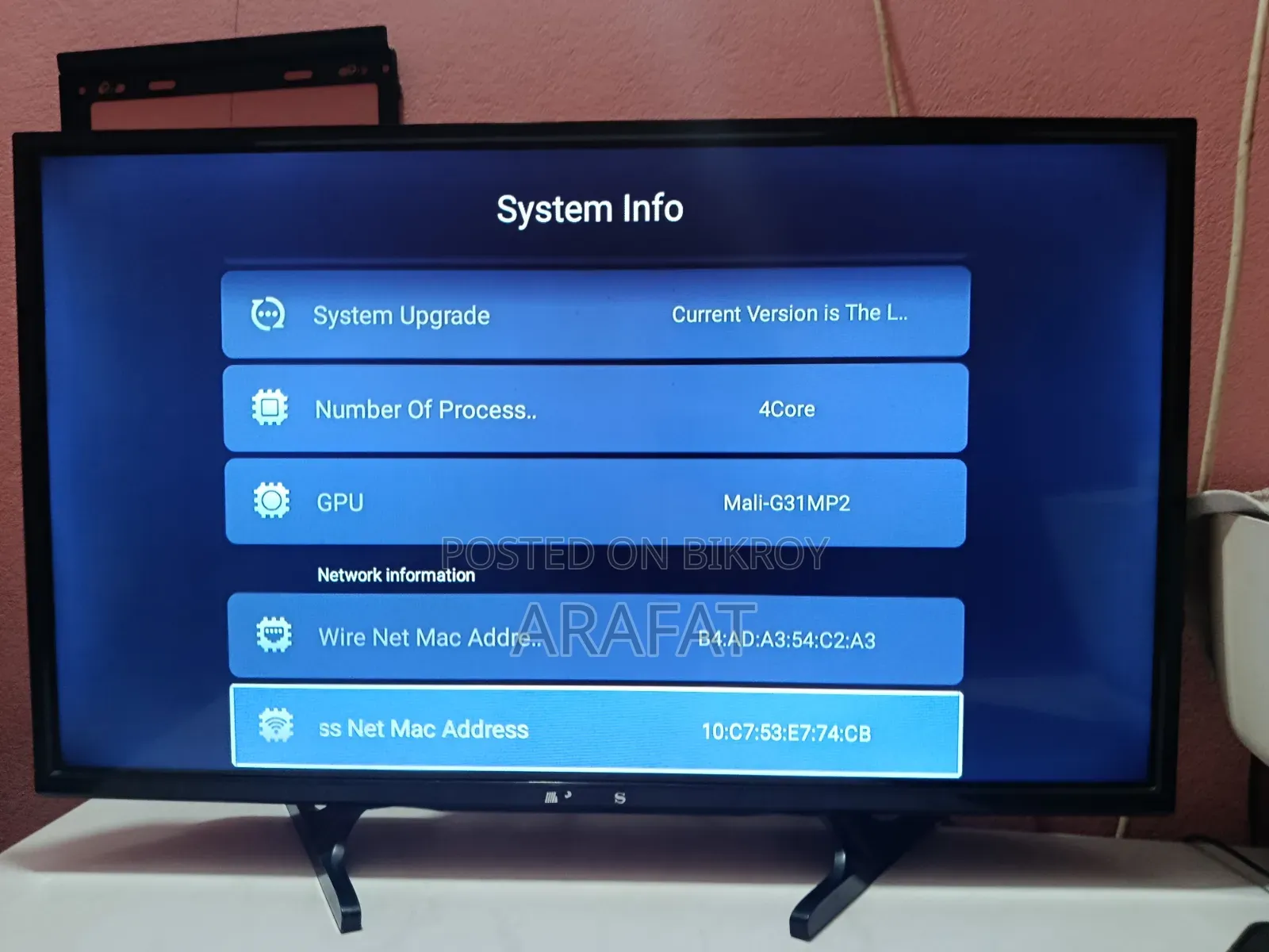 Sony Rangs 32" Smart Android TV (Running) (1GB/8GB)