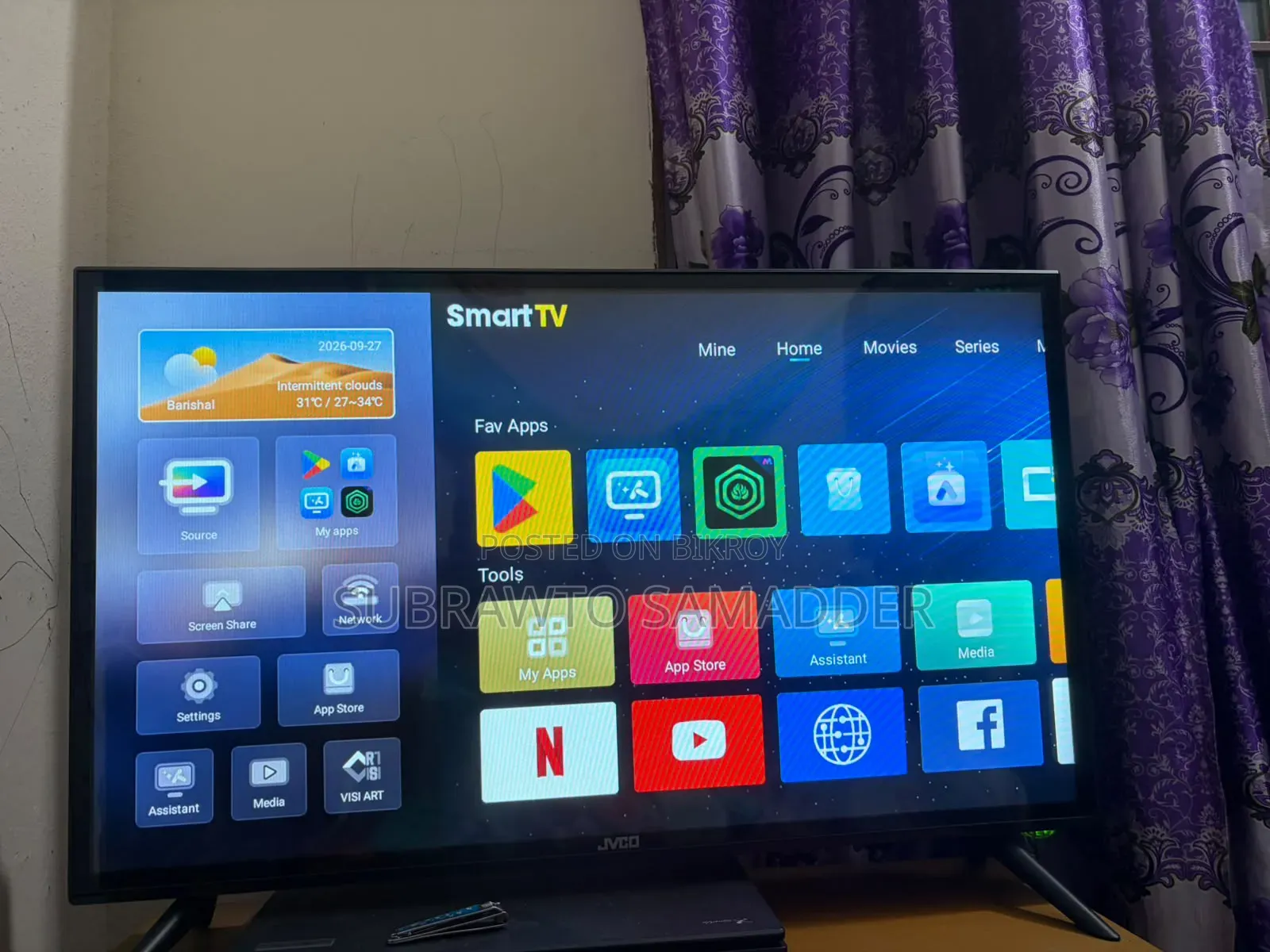 JVCO Smart TV 32 Inch – Android/Smart TV, YouTube & Netflix Absolutely Fresh
