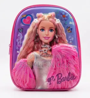 Princess Doll Design Pink Kids School Bag