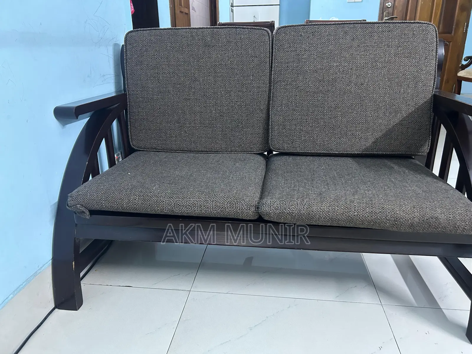 Wooden Sofa Set (2+2+1)