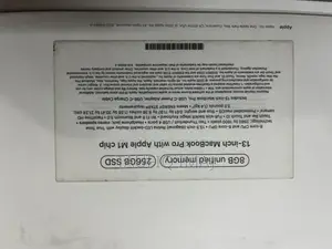 New Laptop Apple MacBook Pro 2020 M1 8GB Apple M1 SSD 256GB