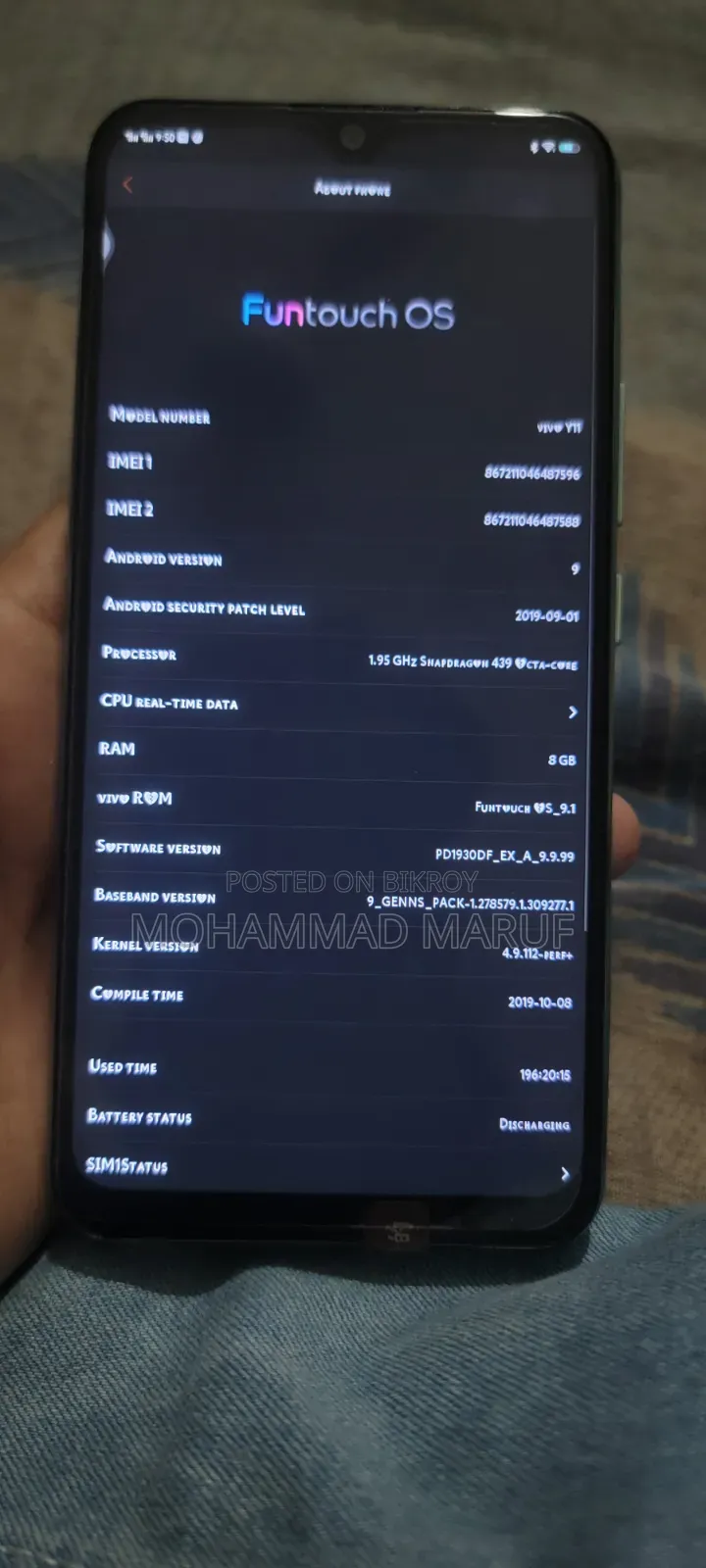 Vivo Y11 32 GB Blue