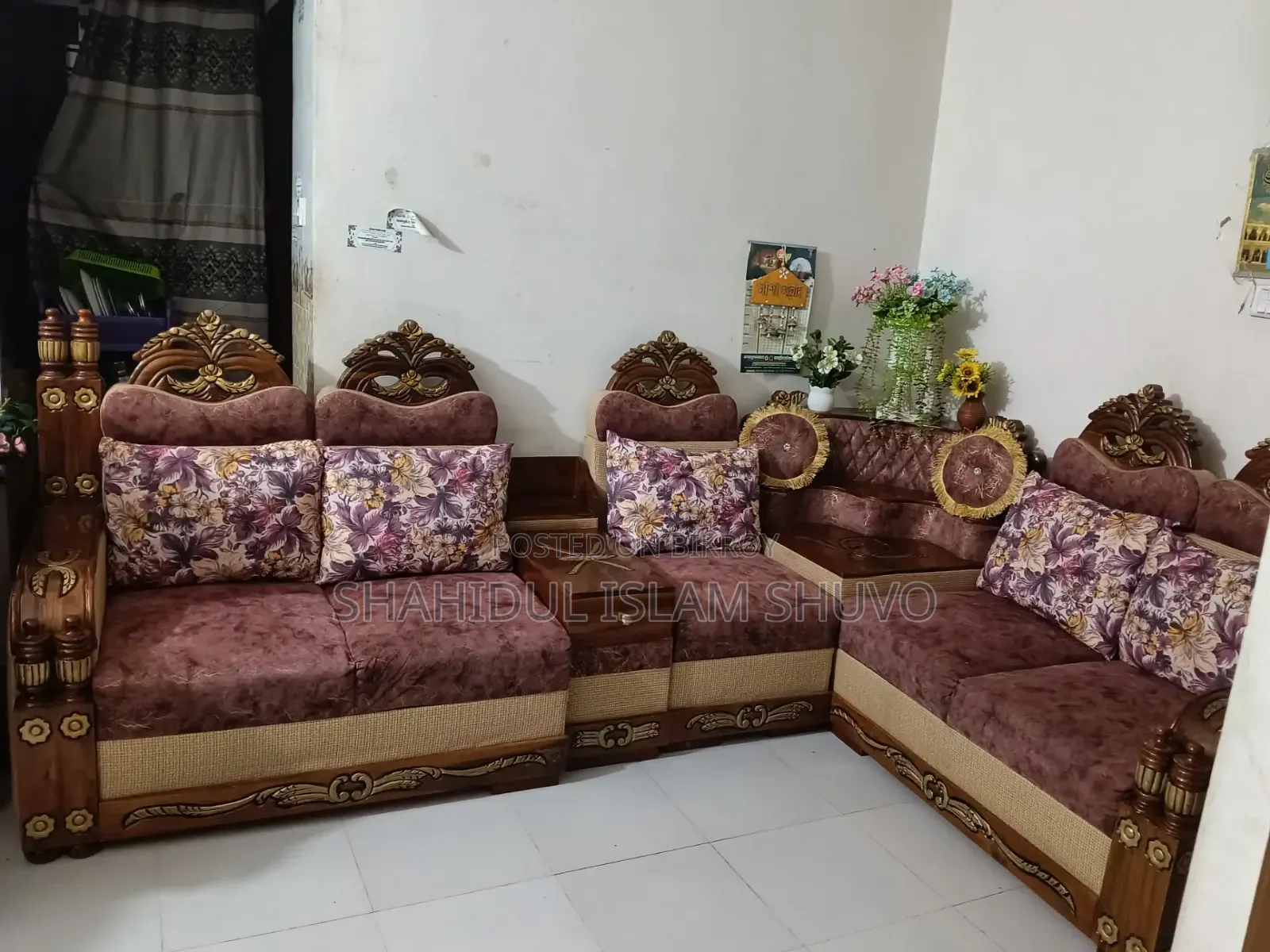 Beautiful Designer Teak Wood Sofa Set –