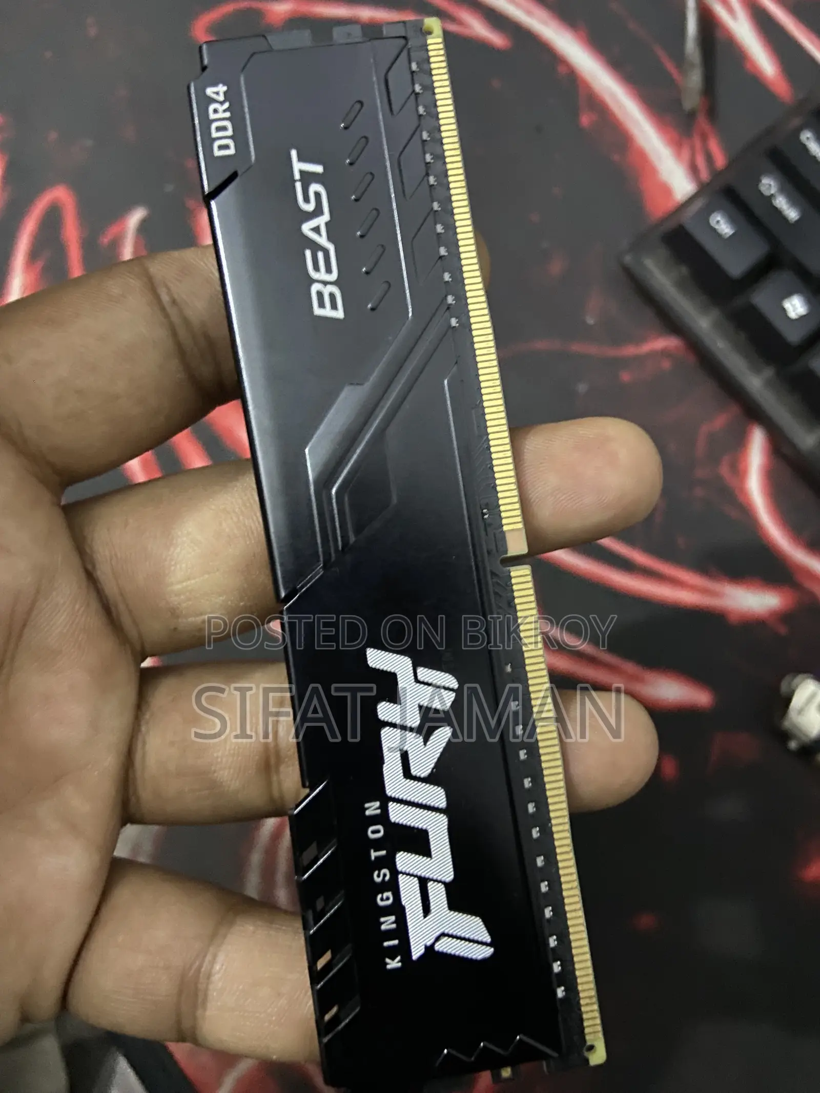 Kingston Fury Beast 8gb RGB 3200mhz Ddr4 Desktop Ram Black