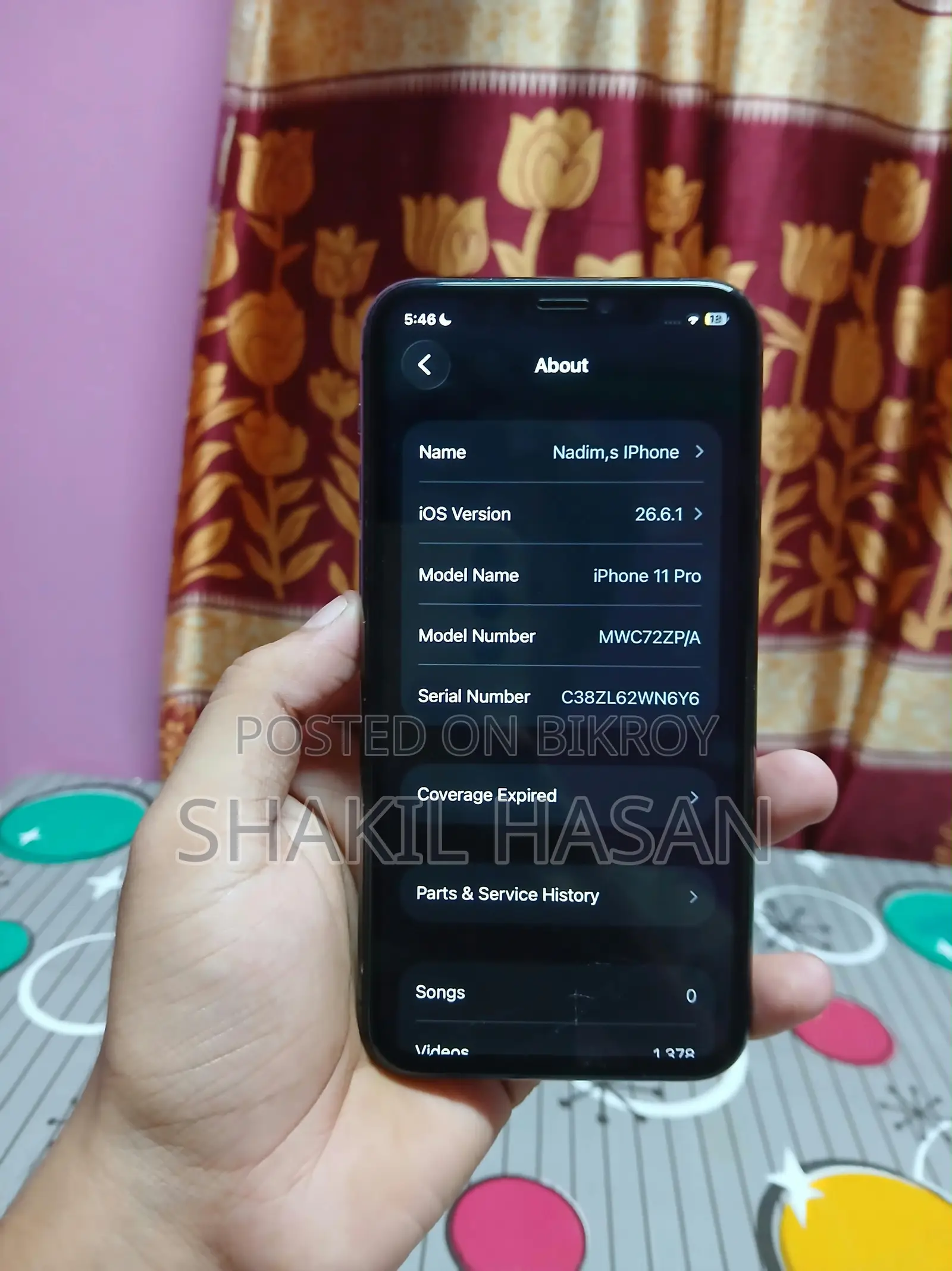অ্যাপল আইফোন ১১ প্রো ২৫৬ জিবি গ্রে