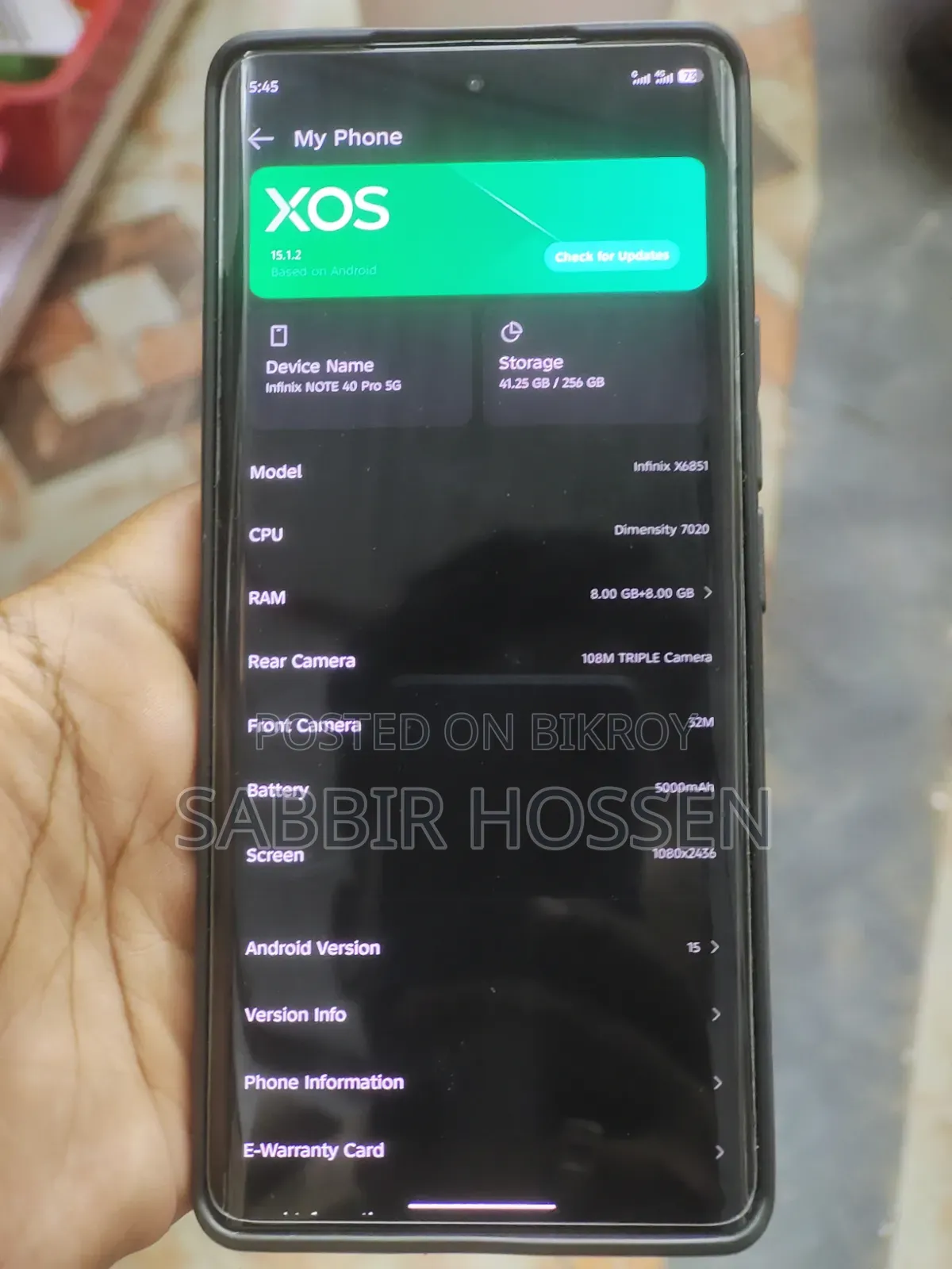 Infinix Note 40 Pro 5G 256 GB Silver