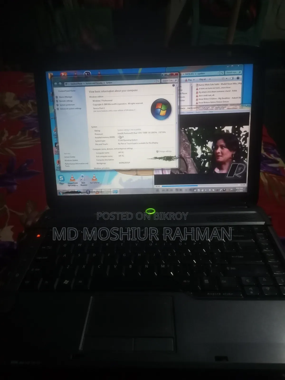 Laptop Acer Aspire 4730Z 2GB Intel SSD 256GB