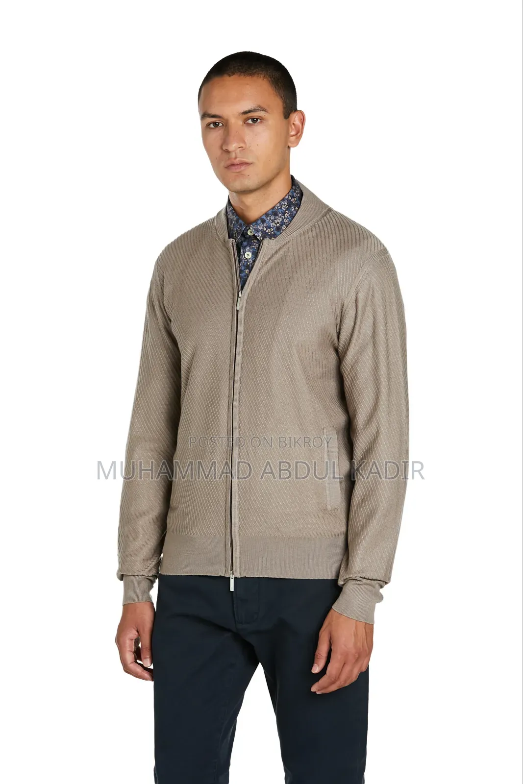 Men's Full Zipper Pocket Sweater
