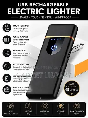 USB Rechargeable Electric Cigarette Lighter – Touch Sensor