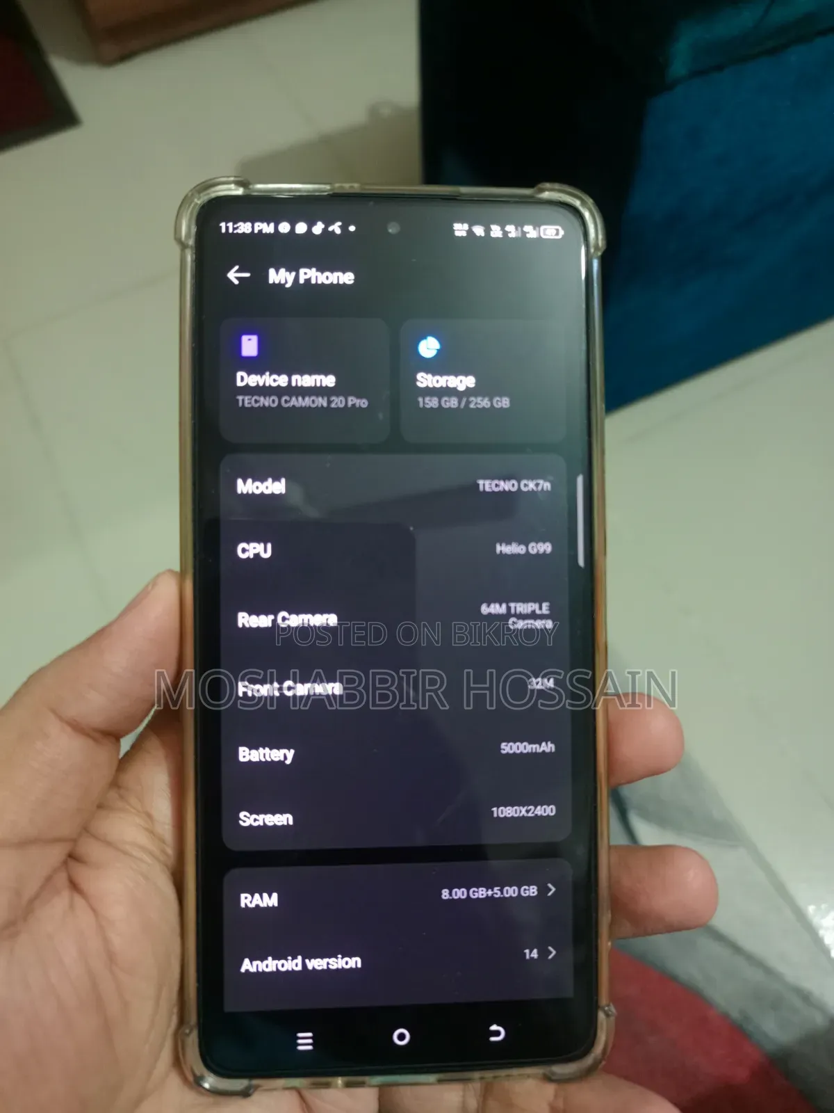 Tecno Camon 20 Pro 5G 256 GB Blue
