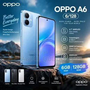 New Oppo A6 128 GB Blue