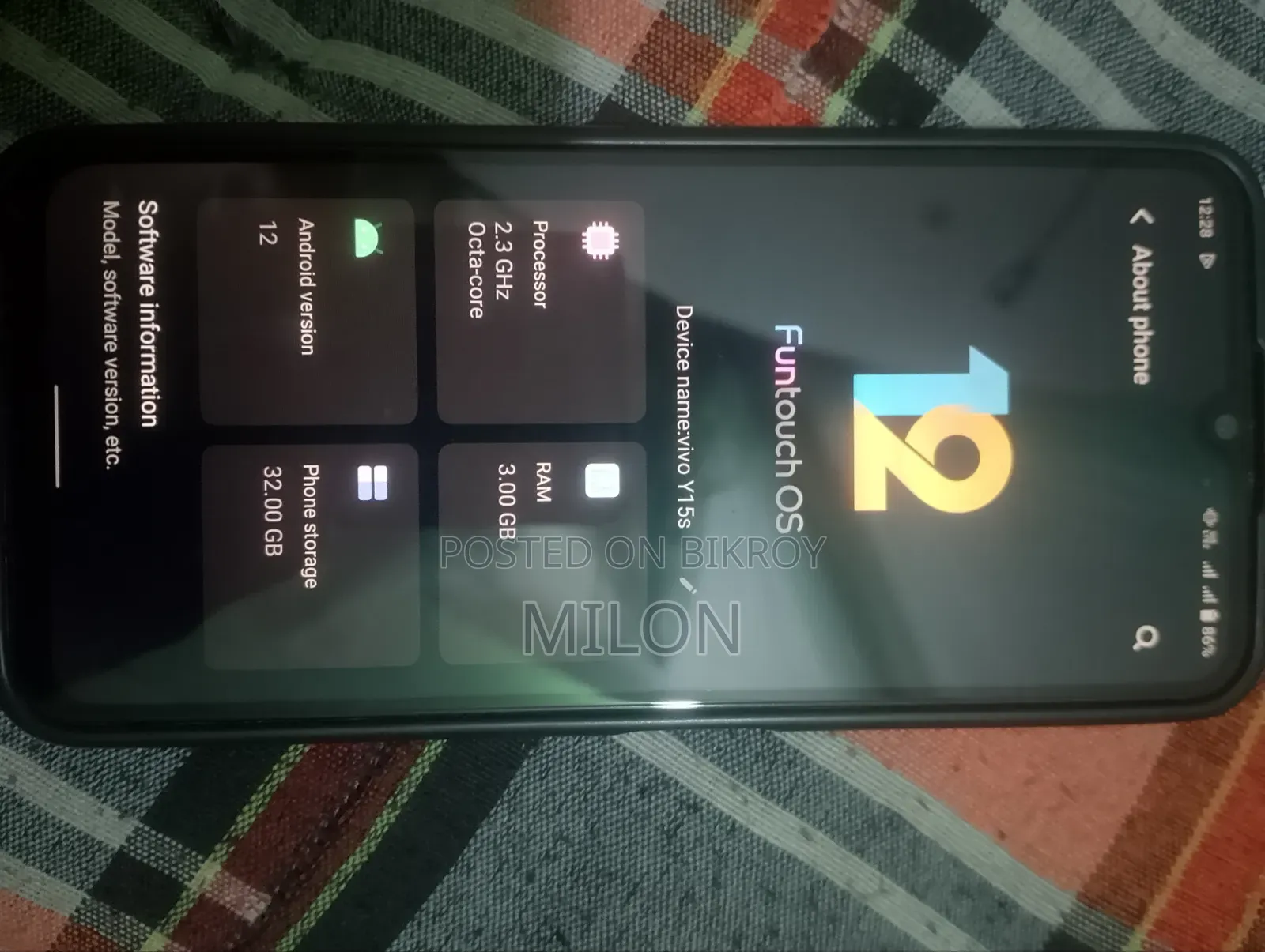 Vivo Y15S ৩২ জিবি ব্ল্যাক
