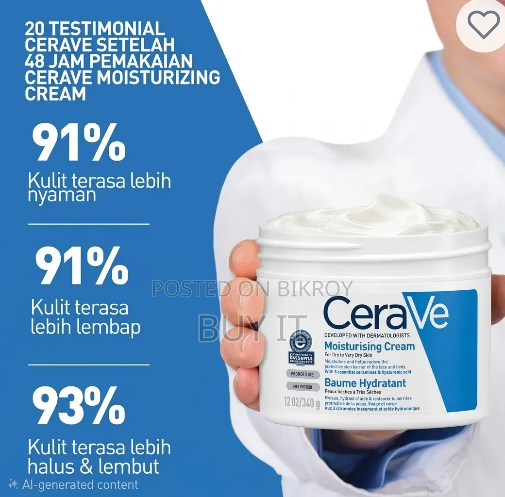 Cerave Moisturizing Cream (Dry to Very Dry Skin) 340g