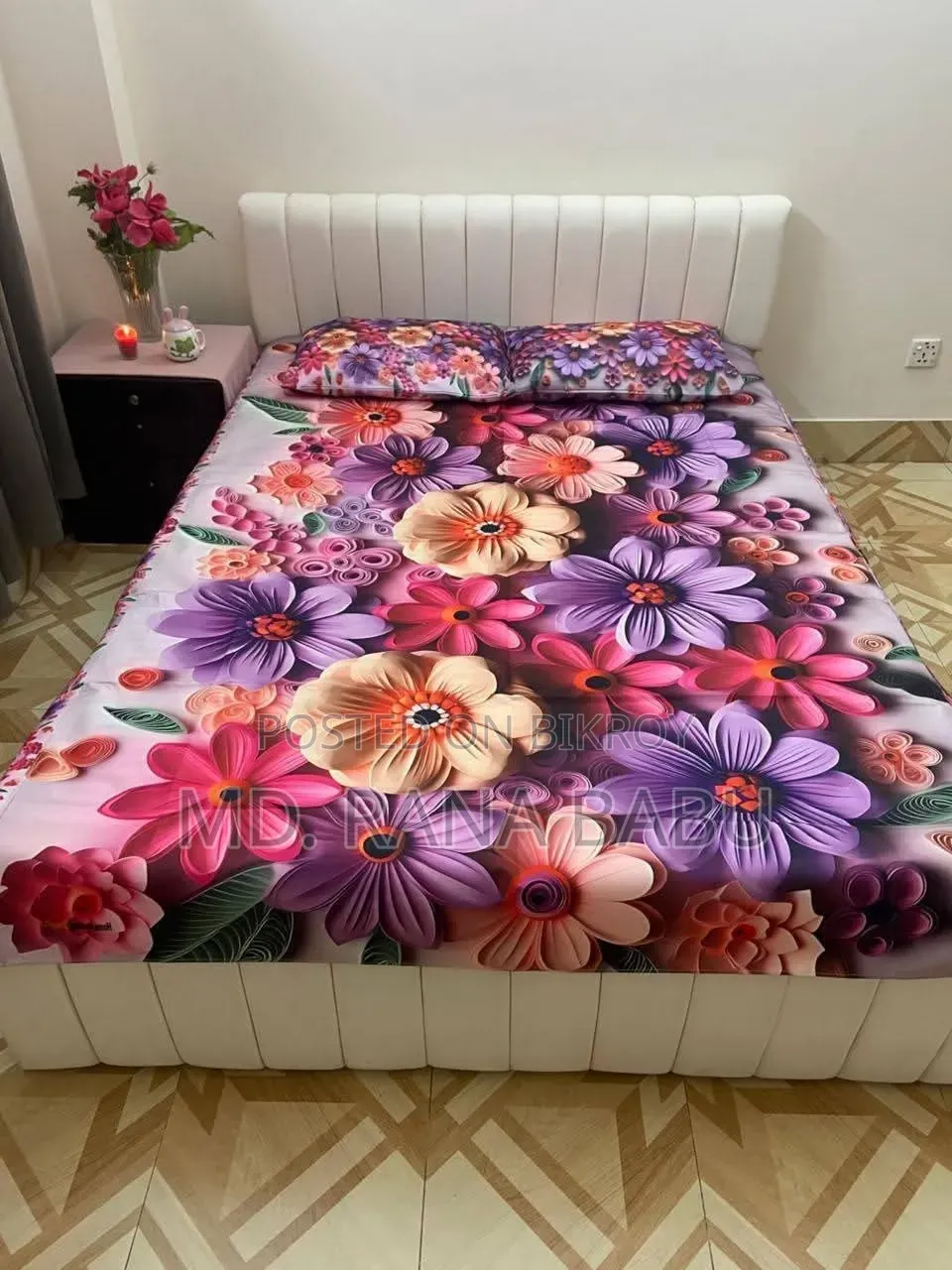 ১০০% ওয়াটারপ্রুফ প্রিমিয়াম থ্রিডি বেডশিট