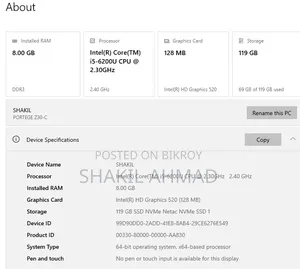 Laptop Toshiba Portege A30t 8GB Intel Core i5 SSD 128GB