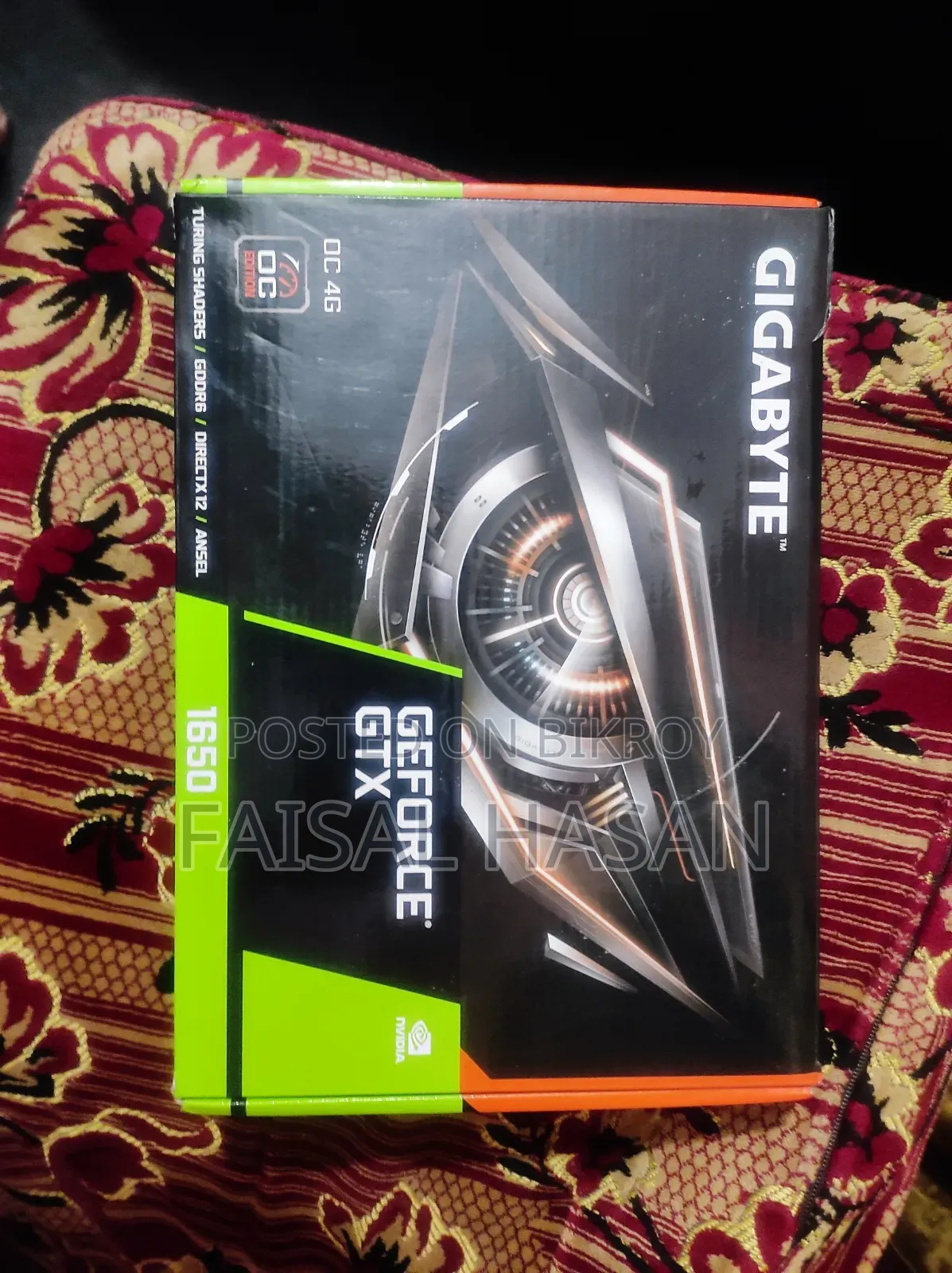 GTX Gigabyte 1650 DDR6 4GB OC With Box