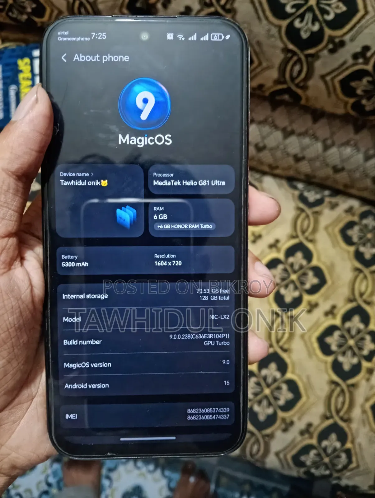 New Honor X6C 128 GB Black