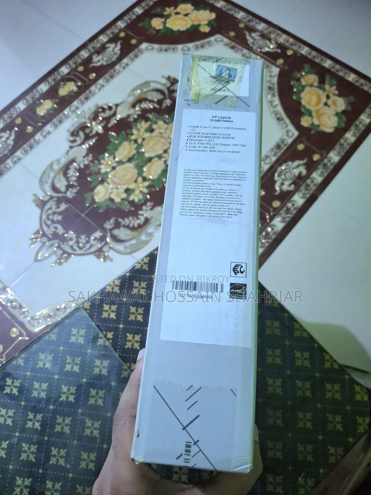 Laptop HP 15 8GB Intel Core Ultra 5 SSD 512GB