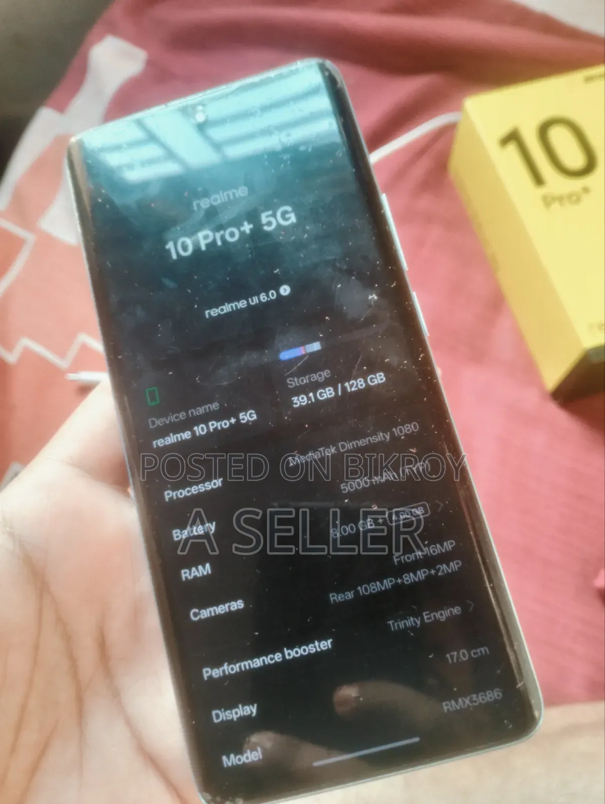 রিয়েলমি ১০ প্রো+ ১২৮ জিবি ব্ল্যাক