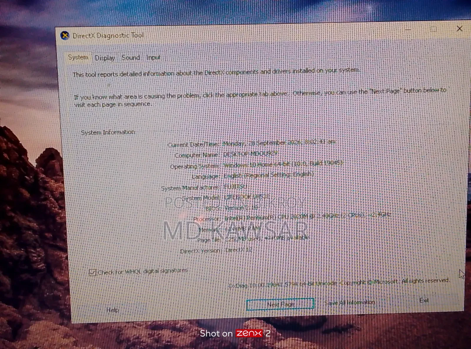 Laptop Fujitsu Lifebook LH532 6GB Intel HDD 128GB