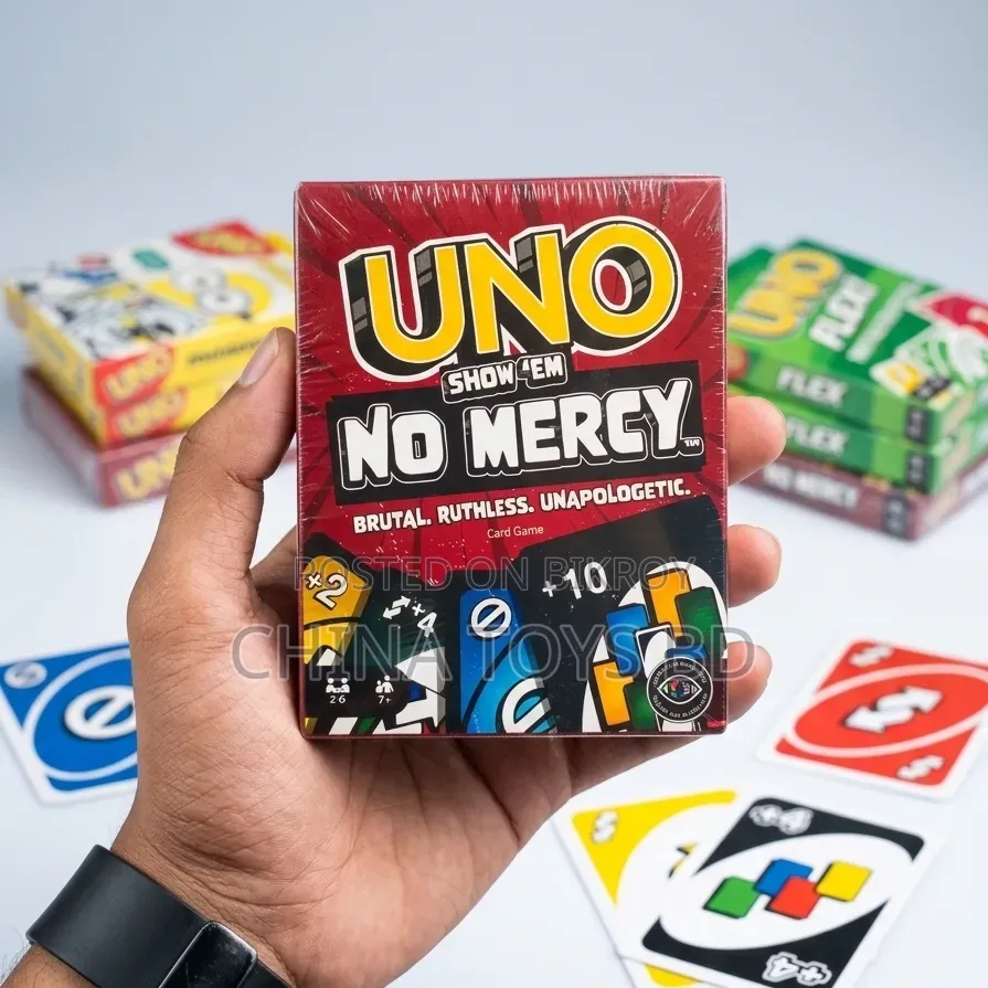 UNO No Mercy Card Game – Fast-Paced Action Family Party Game