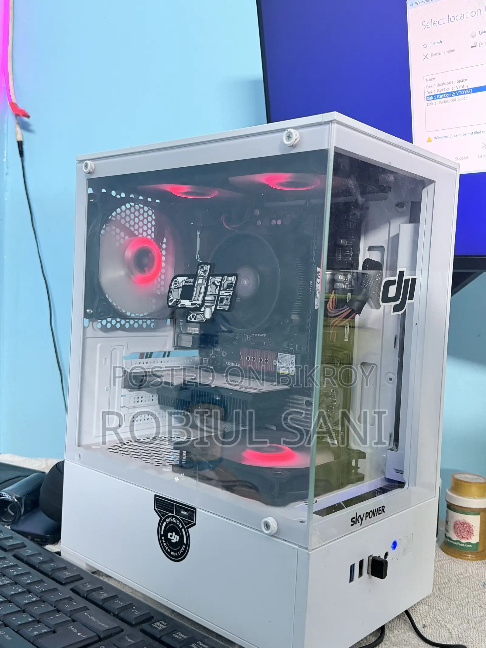 Desktop Computer MSI 8GB AMD Ryzen 5 HDD+SSD 128GB