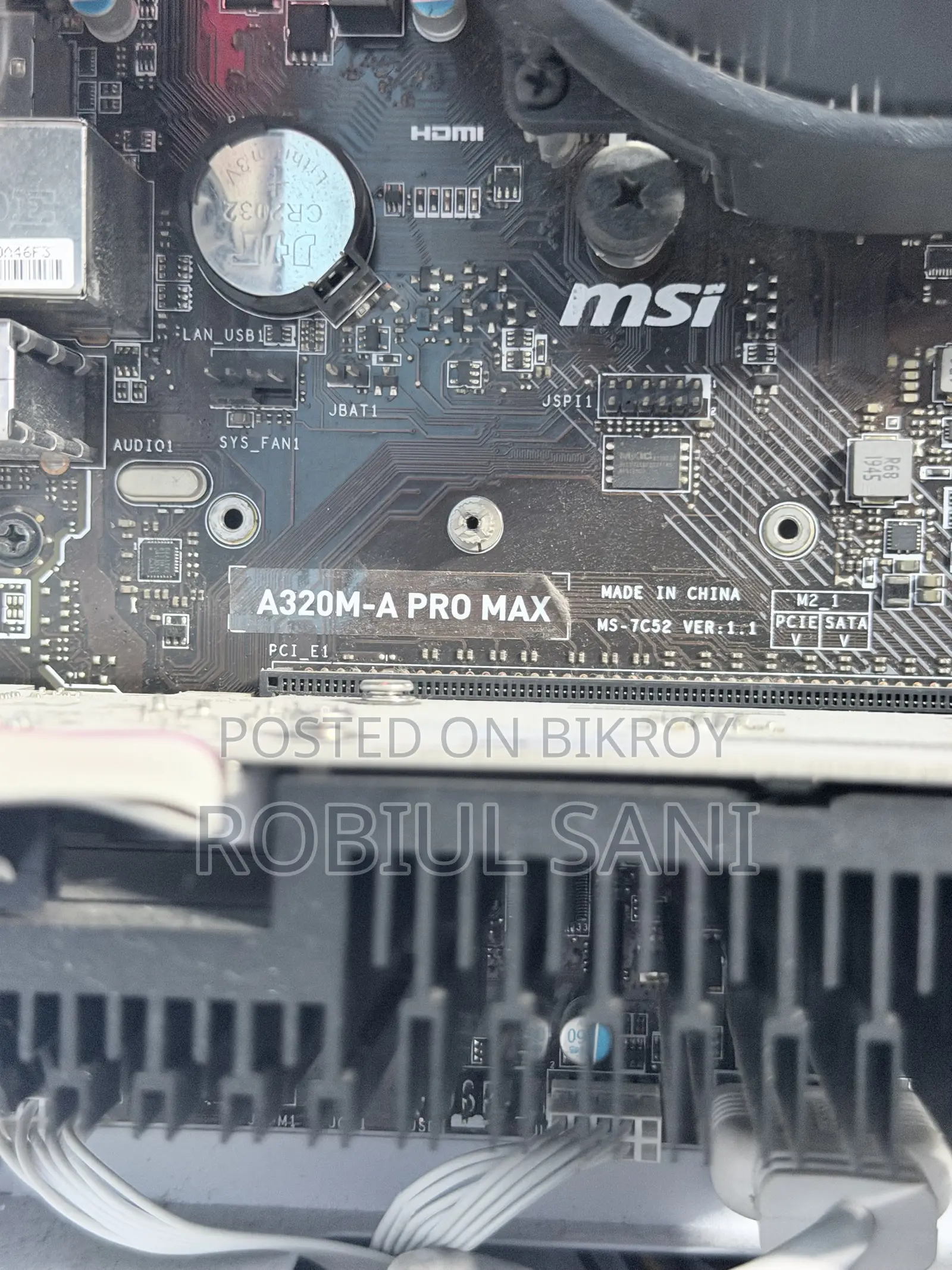 Desktop Computer MSI 8GB AMD Ryzen 5 HDD+SSD 128GB