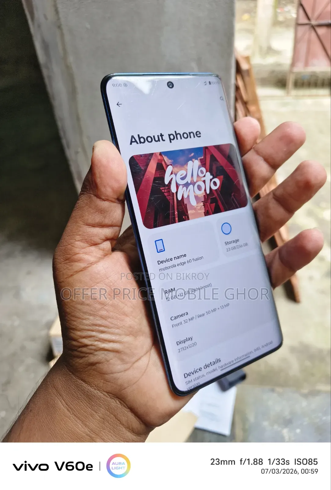 Motorola Edge 60 Fusion 256 GB Gray