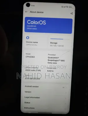 Oppo F21 Pro 128 GB Black